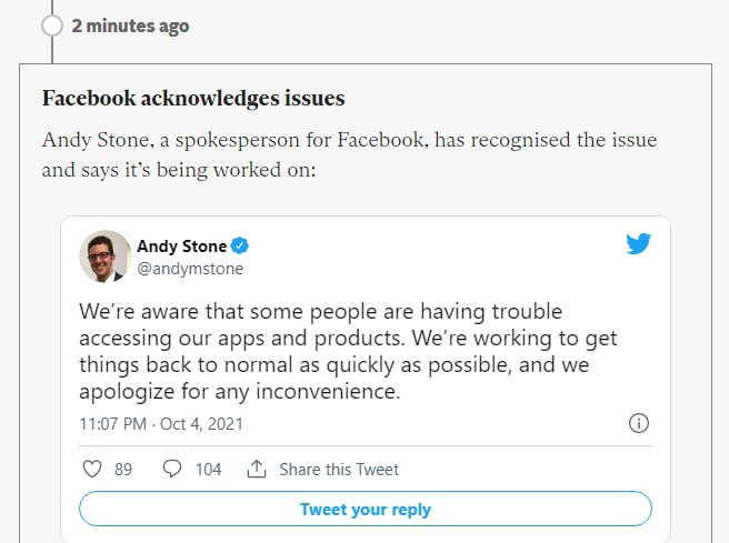 Đại diện Facebook lên tiếng về sự cố &quot;sập toàn cầu&quot; - Ảnh 1.
