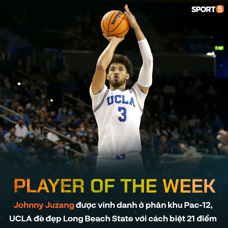 Johnny Juzang đoạt danh hiệu &quot;Cầu thủ xuất sắc nhất tuần&quot;, cùng UCLA Bruins đến với 3 chiến thắng liên tiếp - Ảnh 1.