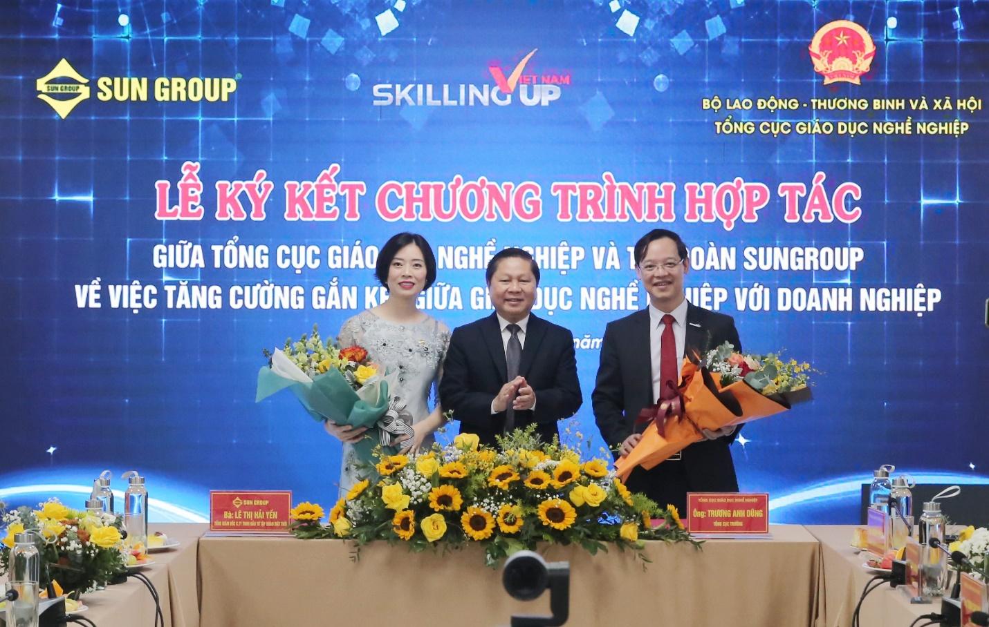 Tập đoàn Sun Group ký hợp tác với Tổng cục Giáo dục nghề nghiệp - Ảnh 2.