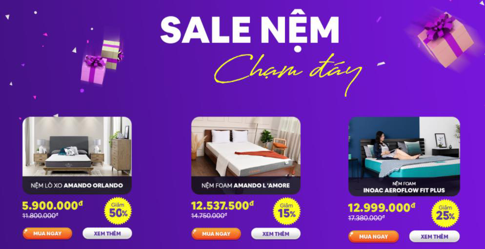 Black Friday “sale chạm đáy” hấp dẫn tại Vua Nệm, hàng trăm sản phẩm hot đồng loạt giảm 50%   - Ảnh 4.