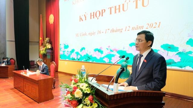 HĐND huyện Mê Linh khóa XX, nhiệm kỳ 2021-2026 khai mạc kỳ họp thứ 4 - Ảnh 3.