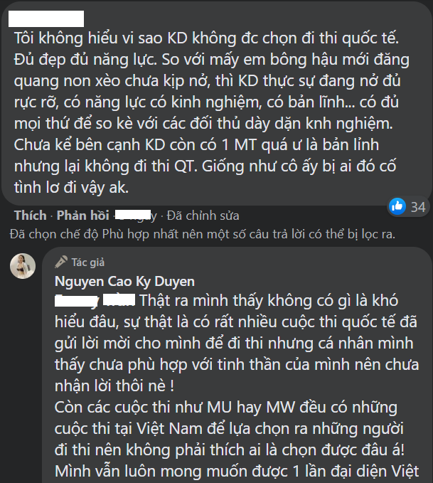 Bị đặt câu hỏi nhạy cảm về việc thi quốc tế, hoa hậu Kỳ Duyên đáp trả cực khéo - Ảnh 4.