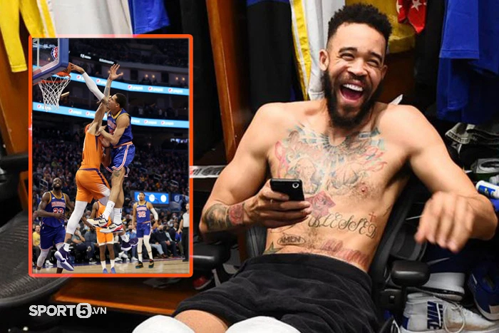 Giữ lời hứa ký tặng cho đối thủ, JaVale McGee cợt nhả &quot;tặng&quot; một câu chửi thề xã giao lên tấm poster - Ảnh 1.