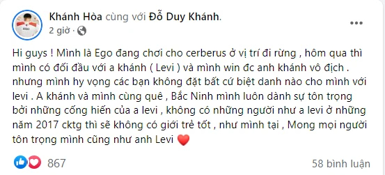 EGO có phản ứng đáng ngưỡng mộ khi bị gán ghép là &quot;Bố Levi&quot; - Ảnh 3.