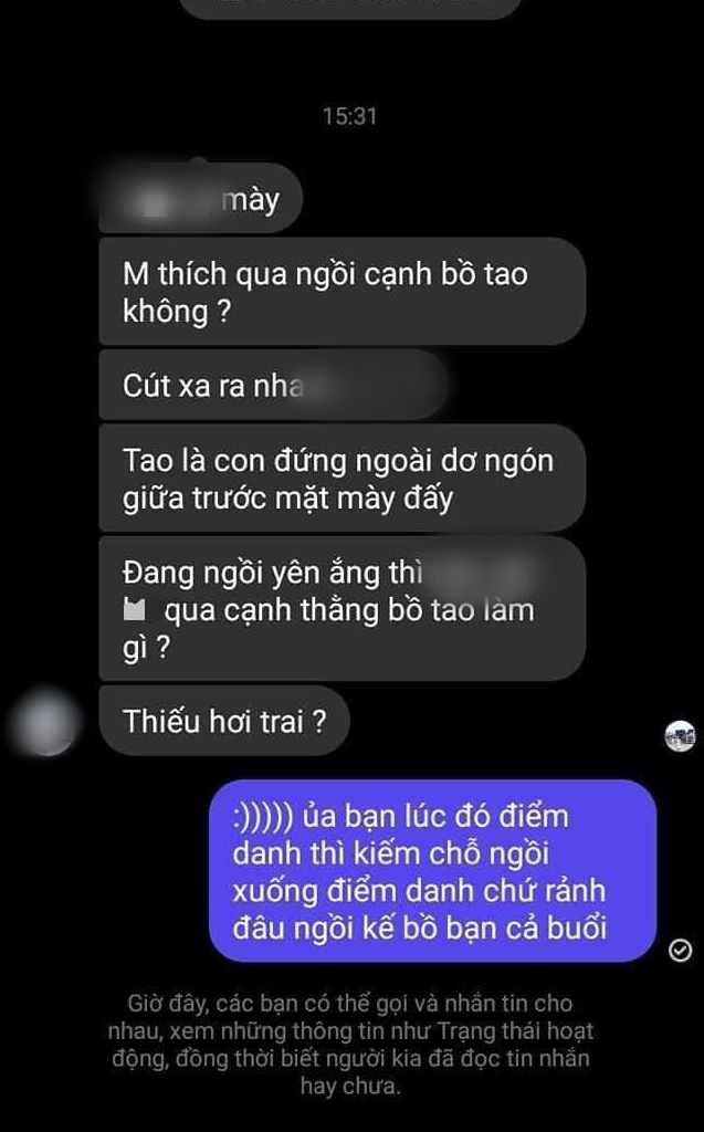 Thấy bạn học ngồi cạnh người yêu để điểm danh, cô gái vào dằn mặt ngay trong nhóm chat của lớp - Ảnh 2.