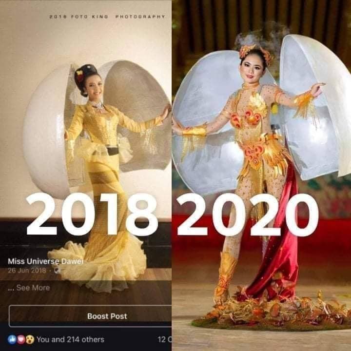 Trang phục dân tộc của Khánh Vân bị tố đạo nhái Hoa hậu Myanmar ngay sau khi công bố - Ảnh 6.