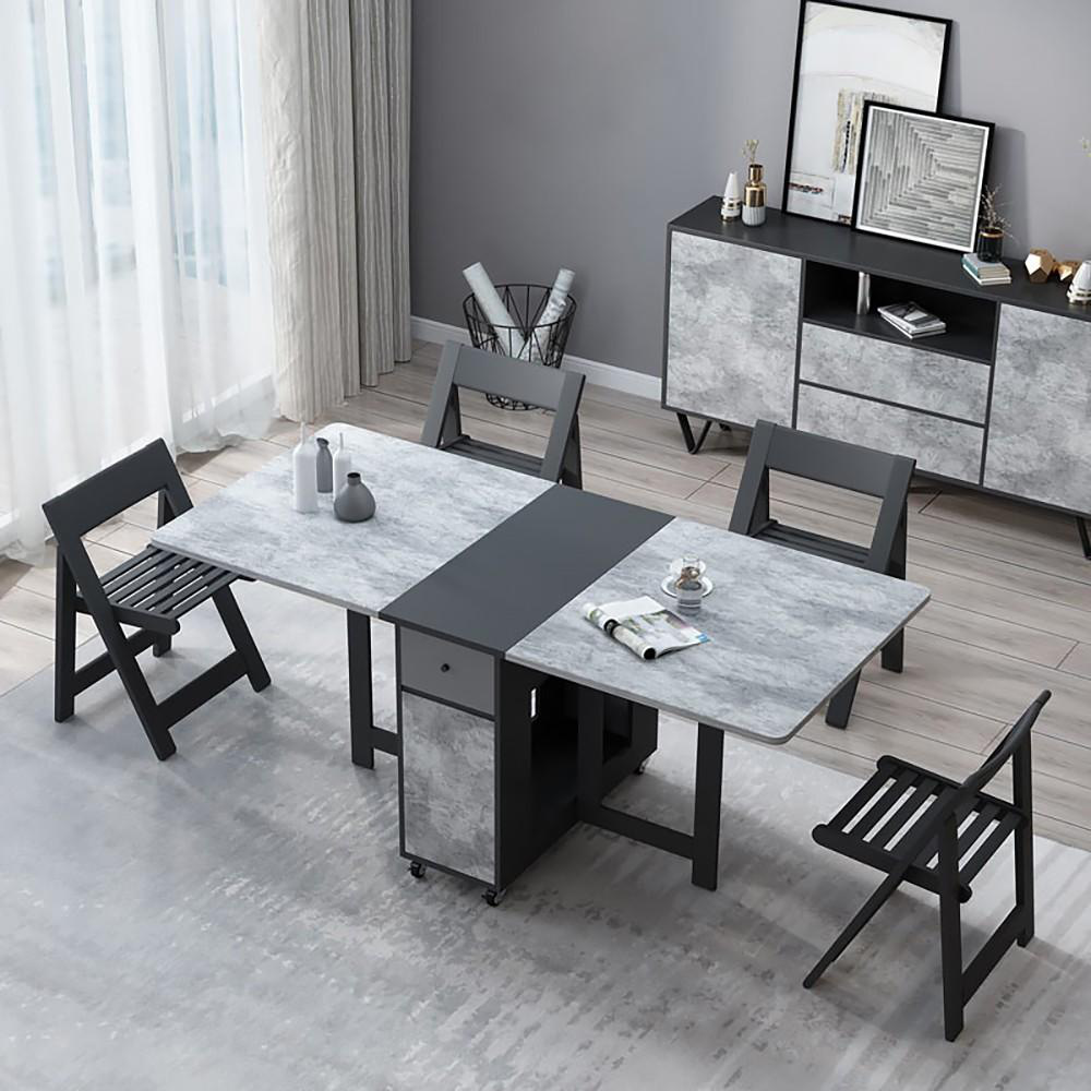 Đón đầu xu hướng nội thất không gian nhỏ với bộ bàn ăn gấp gọn thông minh - Ảnh 2.