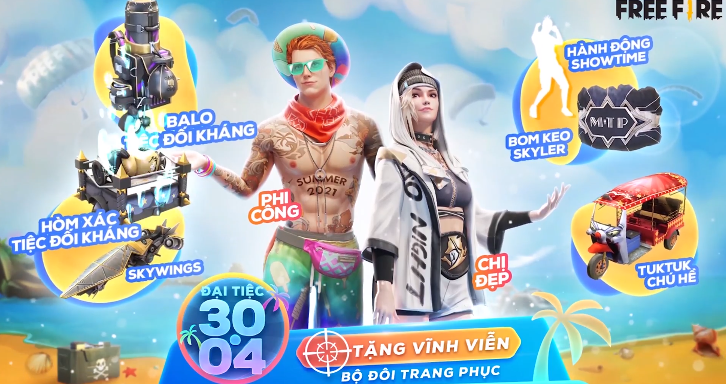 Những món quà cực khủng game thủ sẽ nhận tại sự kiện 30/4, hé lộ 2 mỹ nam tranh đoạt “Nam Vương Free Fire” - Ảnh 1.