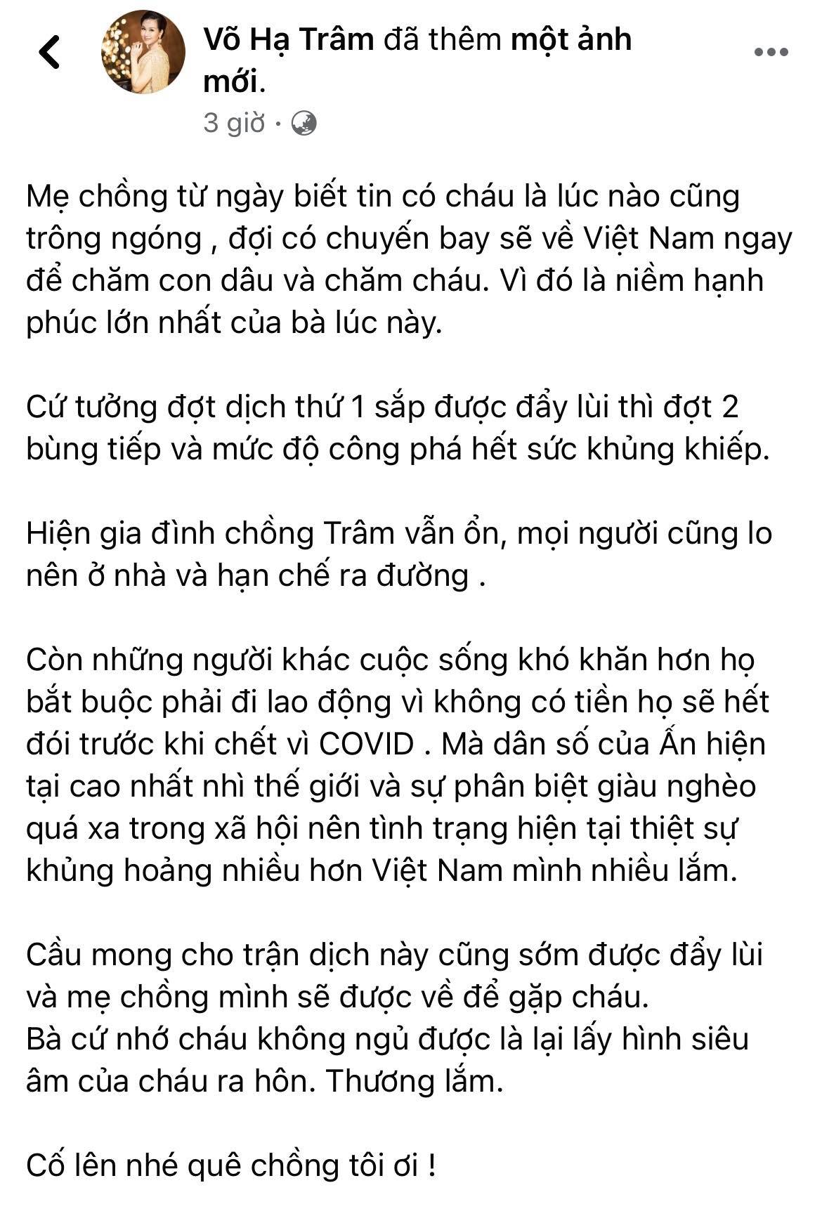 Võ Hạ Trâm xót xa tiết lộ niềm mong mỏi lớn nhất của mẹ chồng người Ấn Độ giữa “địa ngục Covid-19” - Ảnh 2.