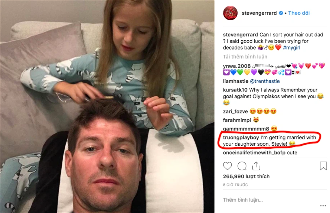 &quot;Đòi&quot; cưới con gái huyền thoại Steven Gerrard, vậy mà giờ Xuân Trường lại sớm lên xe hoa - Ảnh 2.