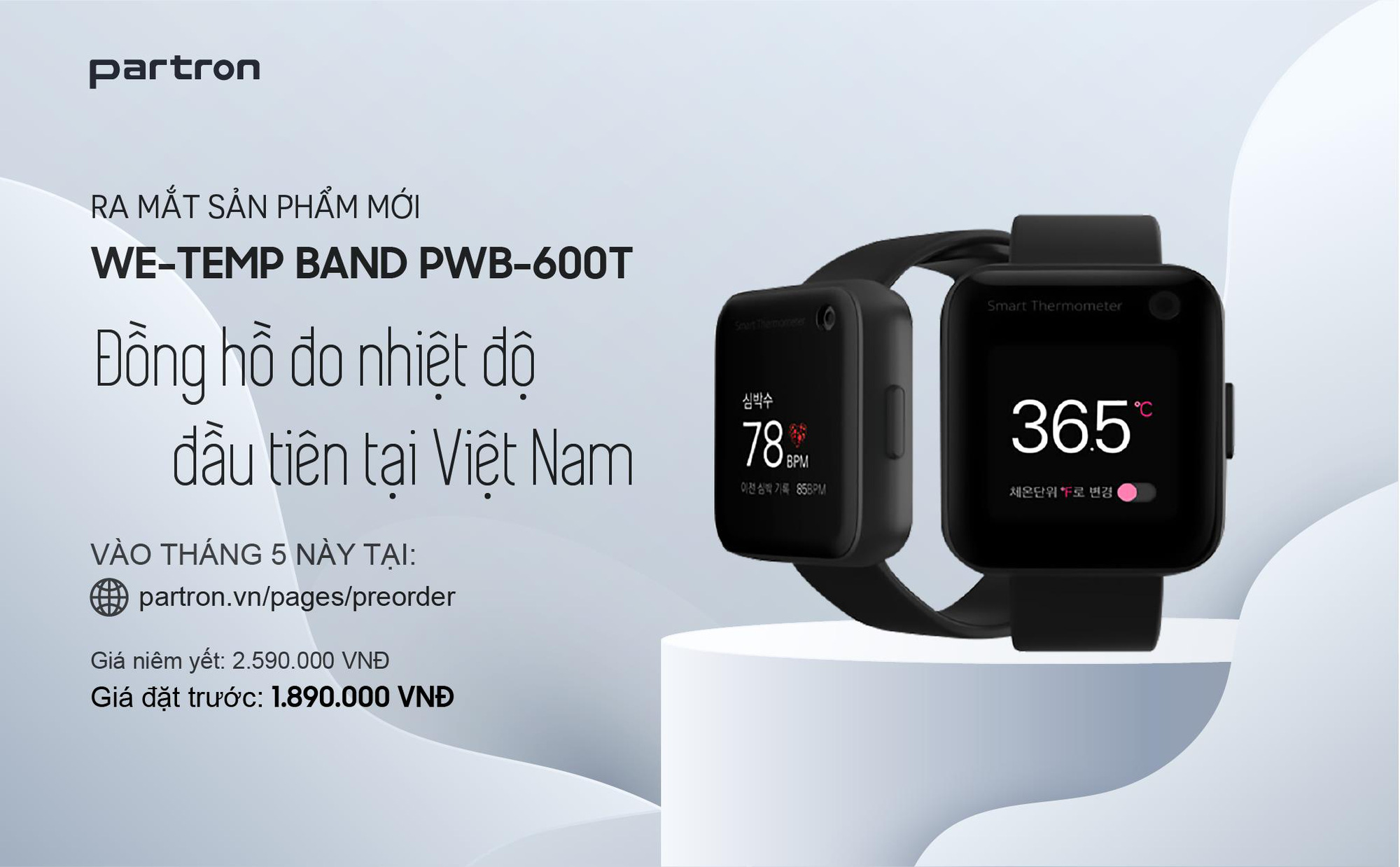 Partron ra mắt hai mẫu đồng hồ thông minh Urban HR và We-temp Band, Made in Việt Nam, có đo nhiệt độ cơ thể giá chỉ từ 1.290.000 đ - Ảnh 5.