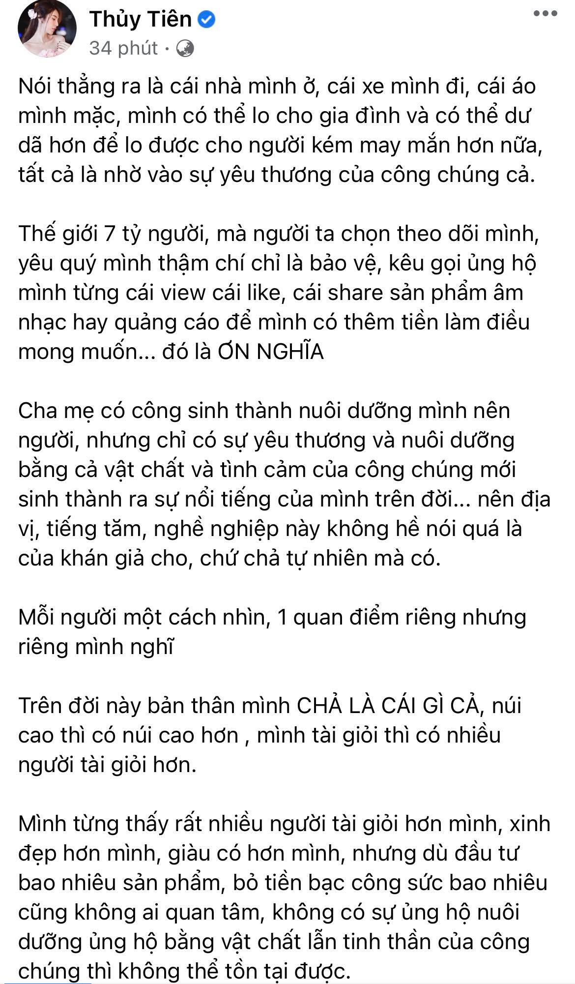 Thuỷ Tiên bật khóc viết tâm thư sau liên hoàn biến từ thiện và công chúng nuôi nghệ sĩ: Người ghét muốn làm mình thân bại danh liệt, người thương an ủi bảo vệ mình - Ảnh 2.