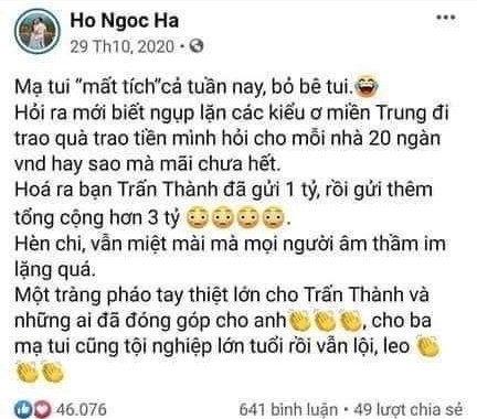 Nóng: Trấn Thành tung bằng chứng đã chuyển khoản hơn 9,4 tỷ đồng ủng hộ miền Trung khi bị nghi vấn không minh bạch - Ảnh 5.