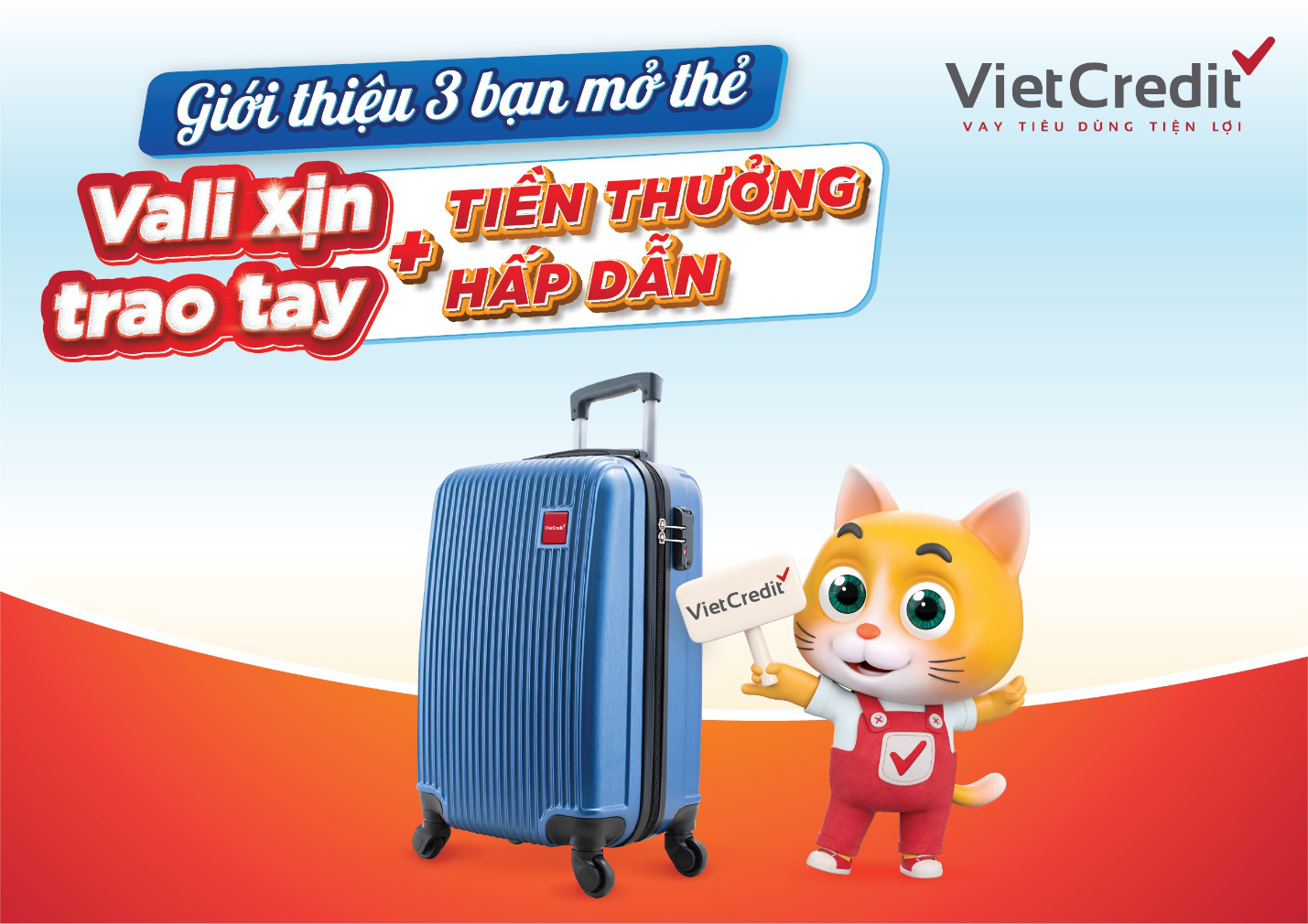 VietCredit ưu đãi hè tặng vali cao cấp cho chủ thẻ vay - Ảnh 1.