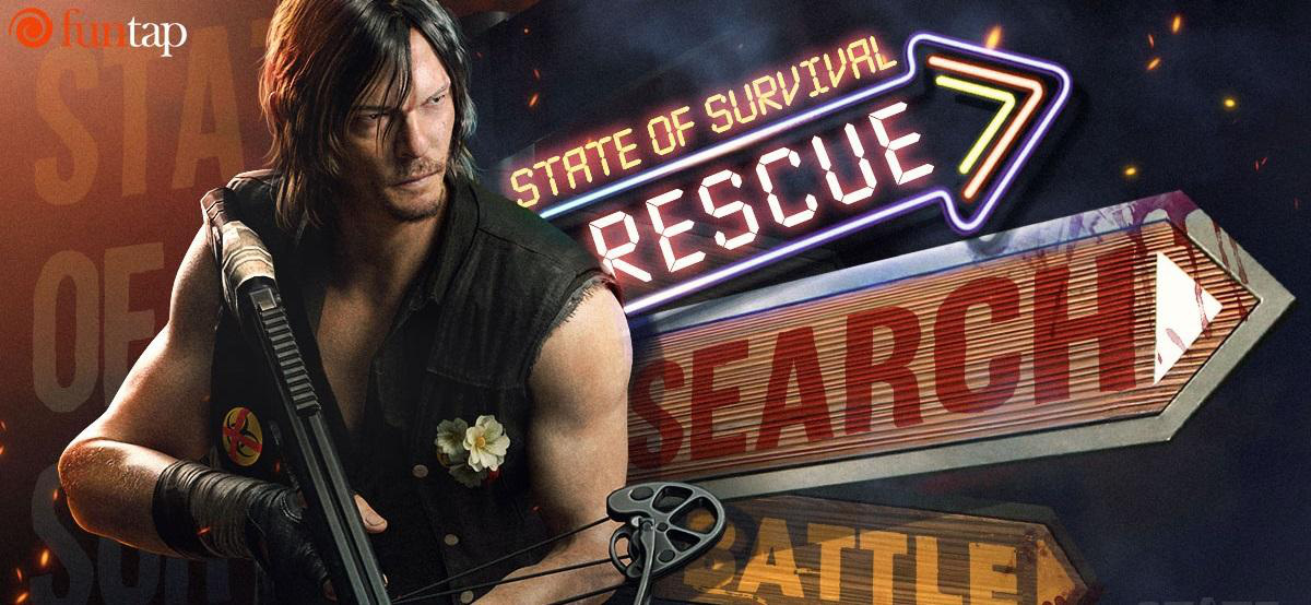 Daryl Dixon đã có mặt và sẵn sàng chiến đấu sau “cú bắt tay lịch sử” giữa State of Survival và The Walking Dead - Ảnh 1.