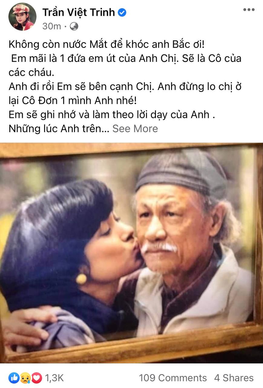 Diễn viên Việt Trinh khóc hết nước mắt, chia sẻ về dự định cuối cùng của đạo diễn Lê Cung Bắc vài ngày trước khi mất - Ảnh 2.