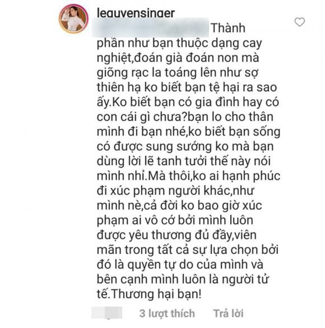 Màn đôi co căng thẳng của Lệ Quyên và antifan khi bị xúc phạm &quot;loại đàn bà dại trai bỏ chồng&quot; - Ảnh 3.