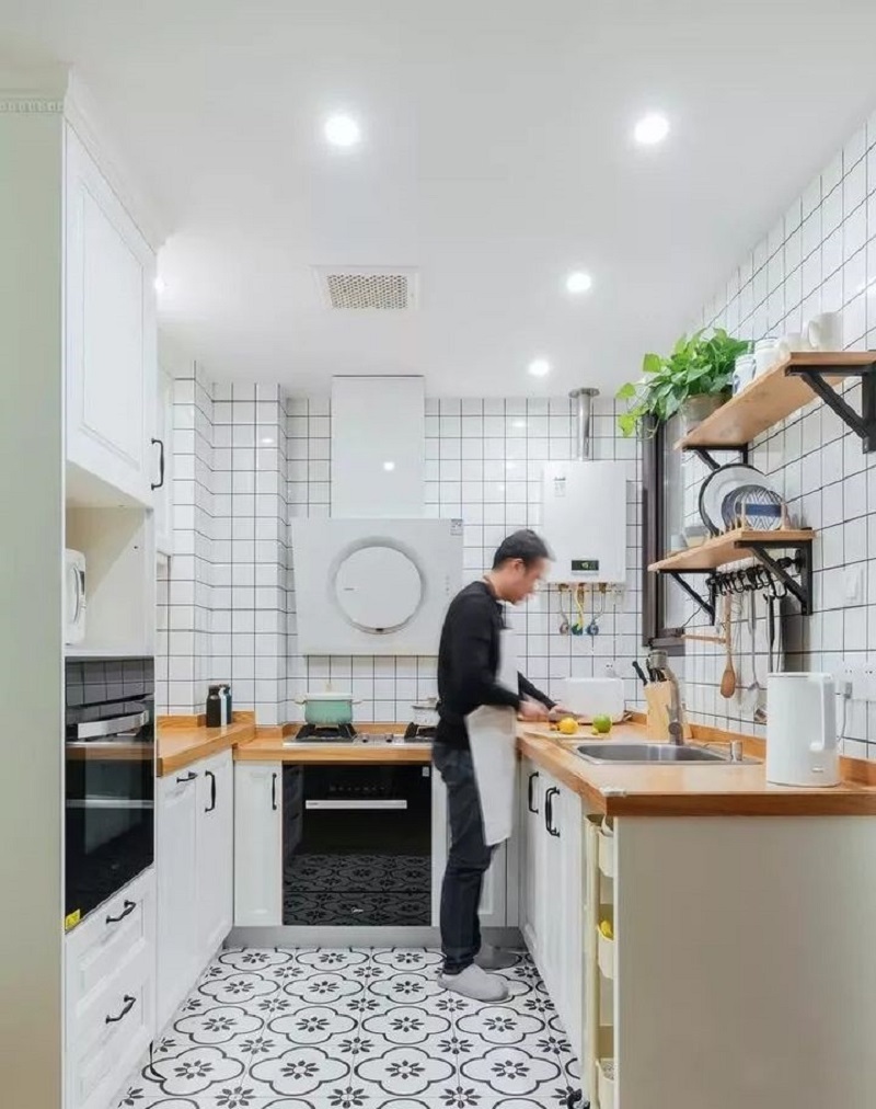 Những “tuyệt chiêu” thiết kế cho căn bếp 4-5m2, không gian nhỏ mà hiệu quả sử dụng vẫn hoàn hảo - Ảnh 7.