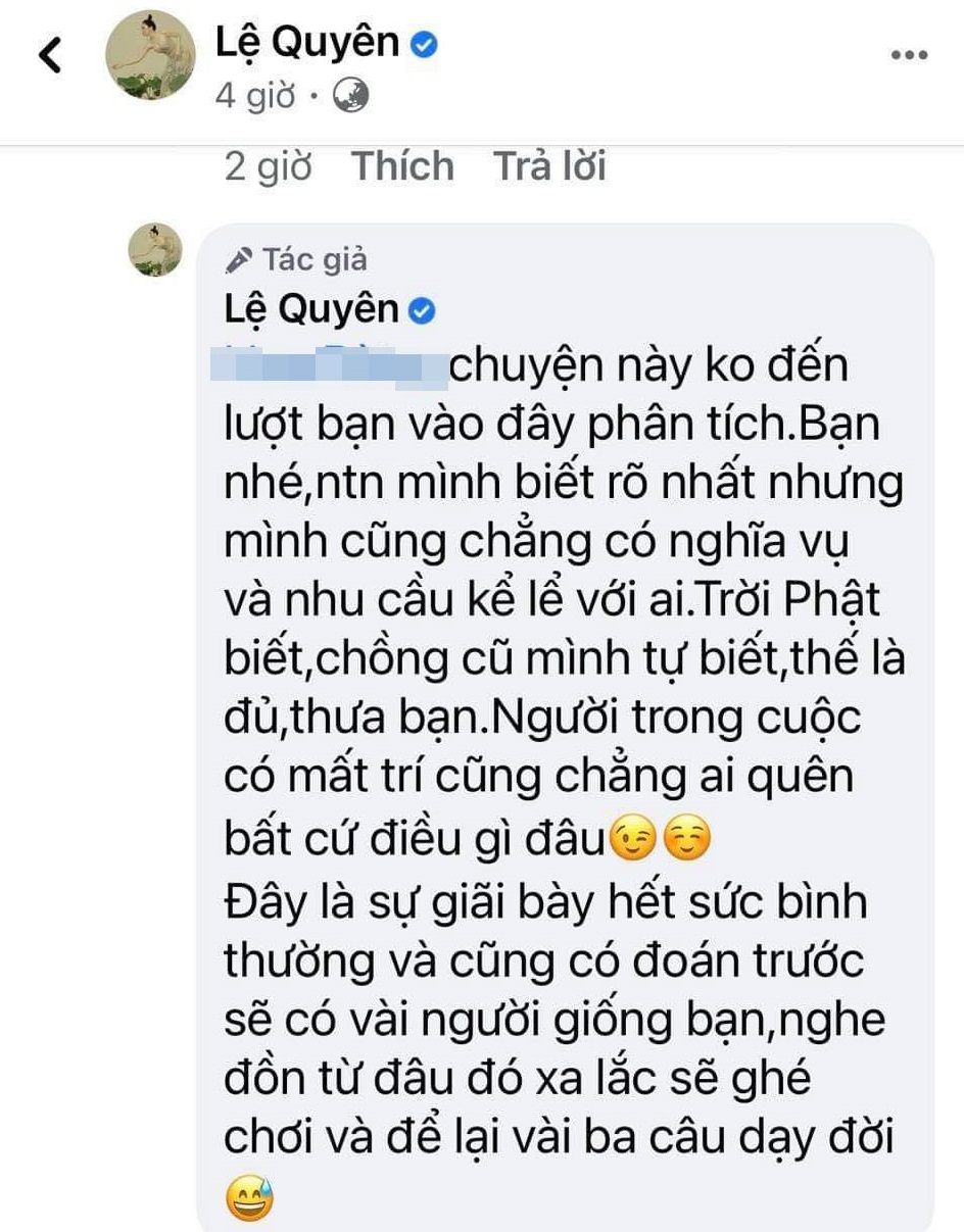 Lệ Quyên đáp trả “cực gắt” khi anti-fan đưa con trai vào chuyện giữa cô và “tình trẻ”  - Ảnh 5.