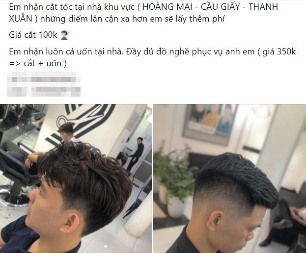 Chỉ 50K/đầu, dịch vụ cắt tóc &quot;về tận nhà&quot; hút khách trong mùa dịch - Ảnh 4.