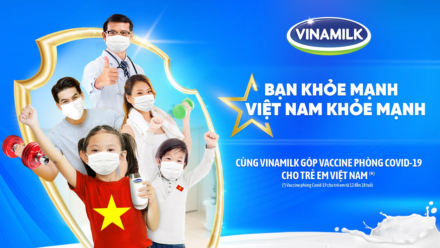 Vinamilk khởi động chiến dịch “Bạn khỏe mạnh, Việt Nam khỏe mạnh”, góp Vaccine phòng Covid-19 cho trẻ em 12-18 tuổi - Ảnh 1.