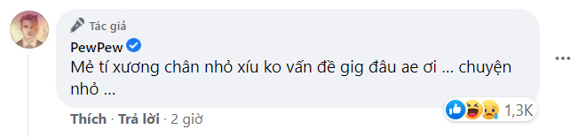 PewPew bất ngờ đăng ảnh bị gãy chân, nhưng fan lại quan tâm đến một chi tiết đặc biệt - Ảnh 3.