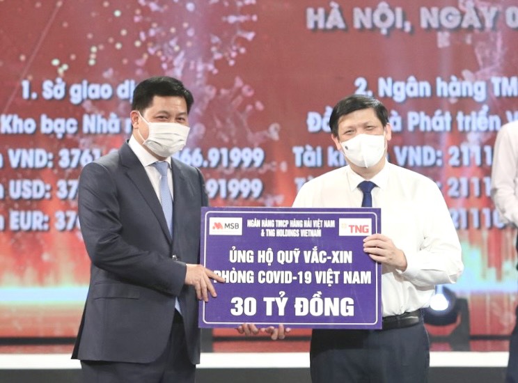 TNG Holding Vietnam và Ngân hàng TMCP Hàng Hải Việt Nam (MSB) ủng hộ gần 50 tỷ cho hoạt động phòng chống dịch Covid-19  - Ảnh 1.