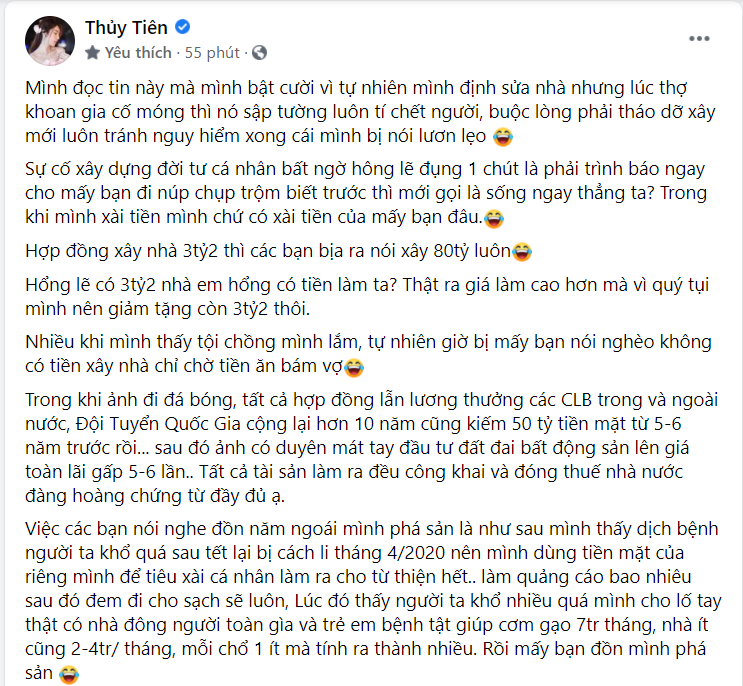 Thủy Tiên có động thái khó hiểu liên quan đến vụ lùm xùm xây lại biệt thự 1000m2 - Ảnh 2.