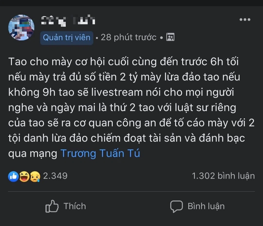 Ngựa quen đường cũ, Sena chuẩn bị ngồi tù với khoản nợ 2 tỷ VNĐ. - Ảnh 1.