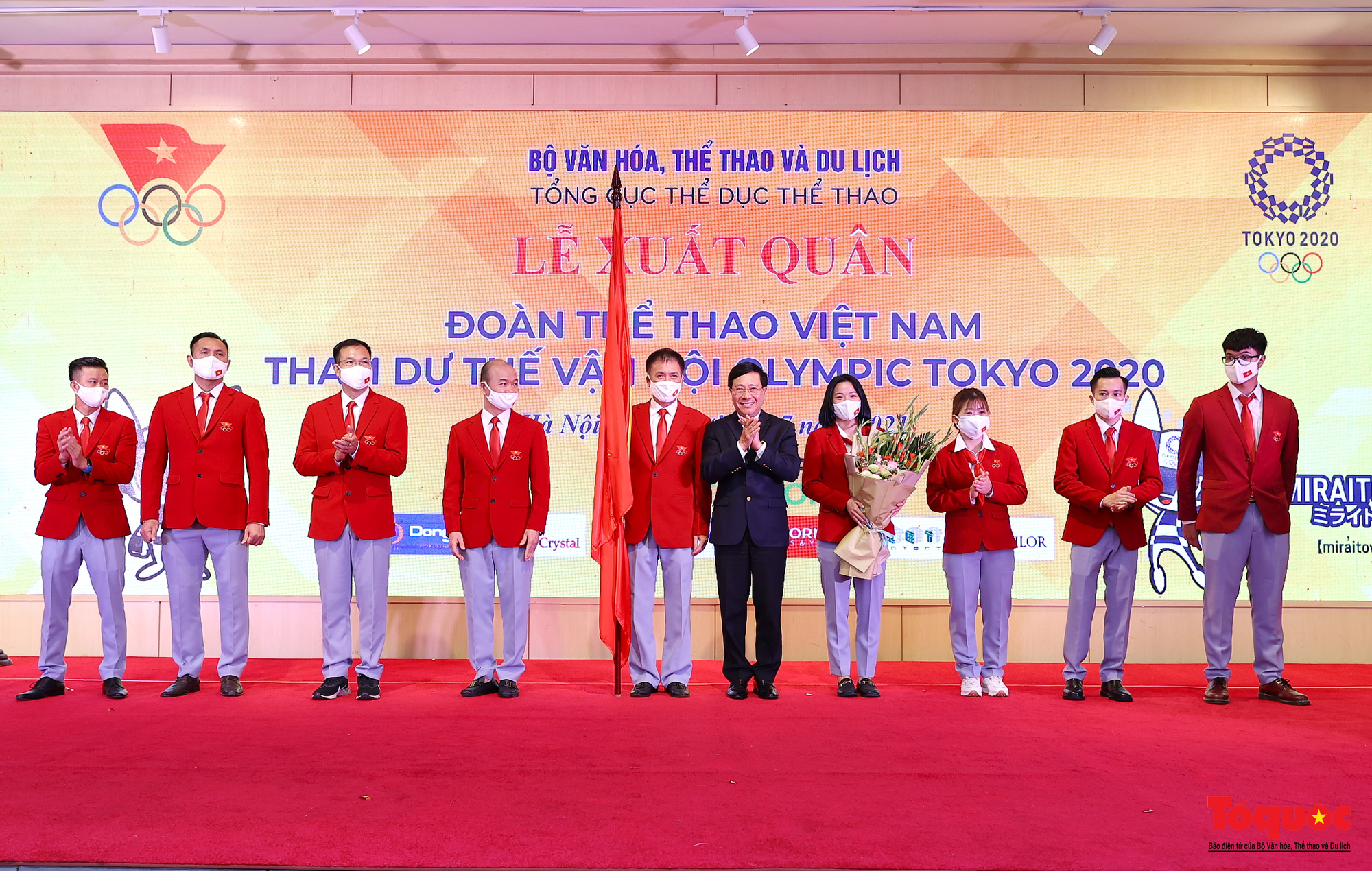 [Chùm ảnh] Lễ xuất quân Đoàn Thể thao Việt Nam tham dự Thế vận hội Olympic lần thứ XXXII - Ảnh 8.