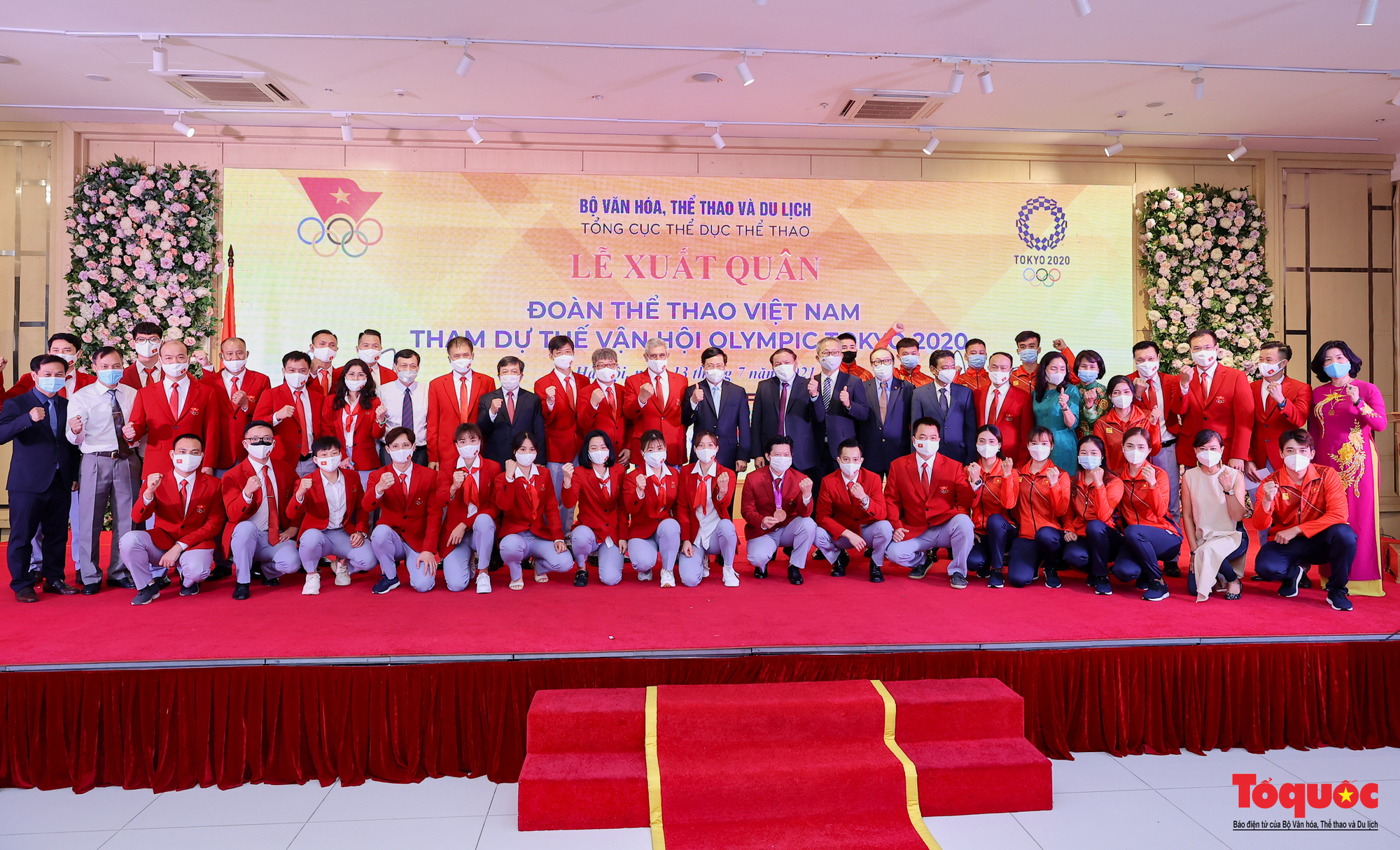 [Chùm ảnh] Lễ xuất quân Đoàn Thể thao Việt Nam tham dự Thế vận hội Olympic lần thứ XXXII - Ảnh 13.