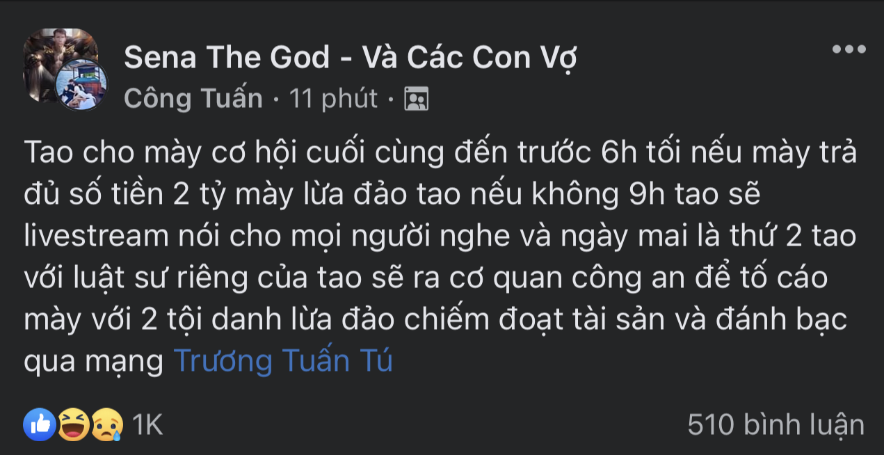 &quot;Làm ơn mắc oán&quot;, quản lí của SBTC tức giận vì Sena &quot;ngựa quen đường cũ&quot; - Ảnh 1.