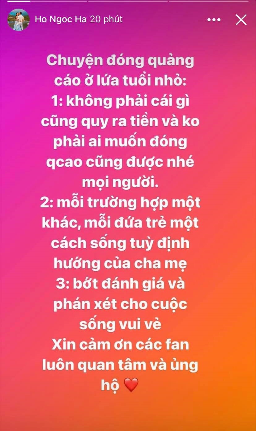 Hồ Ngọc Hà bức xúc đáp trả trước tranh cãi về Leon - Lisa: &quot;Không phải ai muốn đóng quảng cáo cũng được nhé&quot; - Ảnh 3.