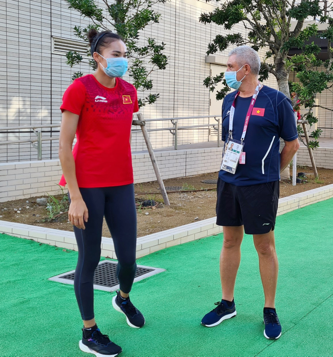 VĐV Việt Nam tập luyện từ sáng sớm, hợp với đồ ăn ở Olympic Tokyo - Ảnh 1. VĐV Việt Nam tập luyện từ sáng sớm, hợp với đồ ăn ở Olympic Tokyo - Ảnh 1.