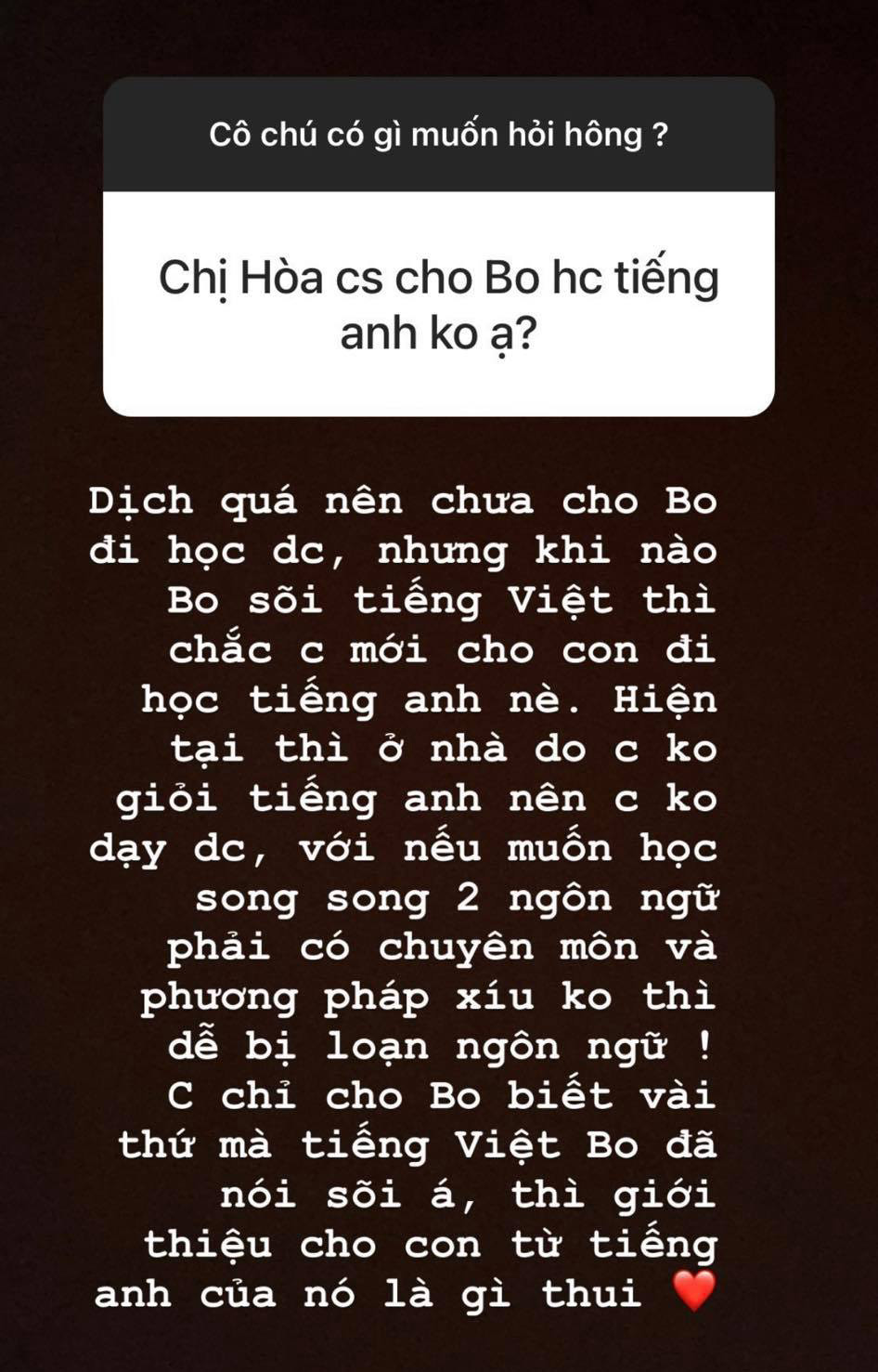 Con trai gần 2 tuổi cực thông minh nhưng Hòa Minzy chưa cho bé học tiếng Anh, nghe lý do khá hợp lý - Ảnh 1.