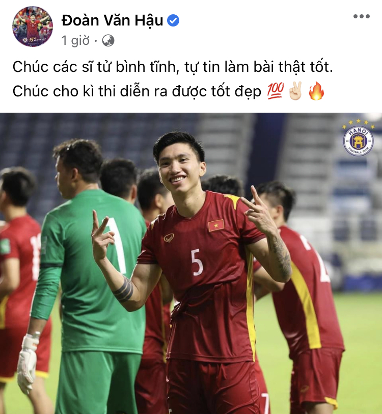 Dàn tuyển thủ Việt Nam gửi lời chúc đến các sĩ tử trước kỳ thi tốt nghiệp THPT - Ảnh 2.