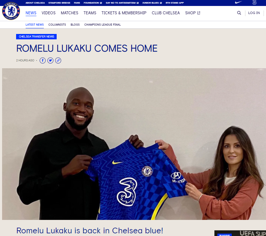 CHÍNH THỨC: Lukaku quay lại Chelsea - Ảnh 1. CHÍNH THỨC: Lukaku quay lại Chelsea - Ảnh 1.