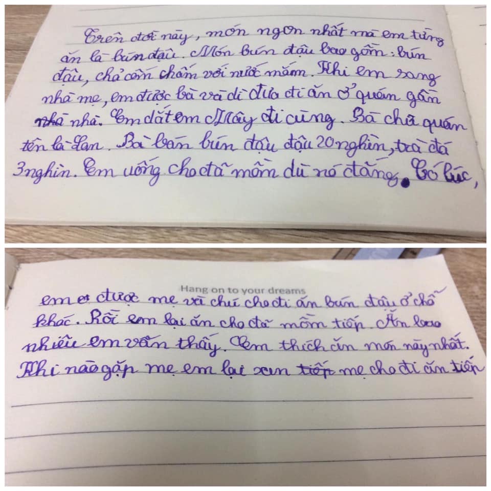 Đang giãn cách, cậu bé viết văn tả 1 món ăn mà dân tình đọc tới đâu nuốt nước miếng tới đó, nhưng ơ kìa, có 2 từ sao cứ thấy sai sai? - Ảnh 1.