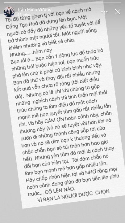 Xuân Trường động viên Minh Vương: &quot;sẽ chẳng có gì quật ngã được chúng ta&quot; - Ảnh 1.