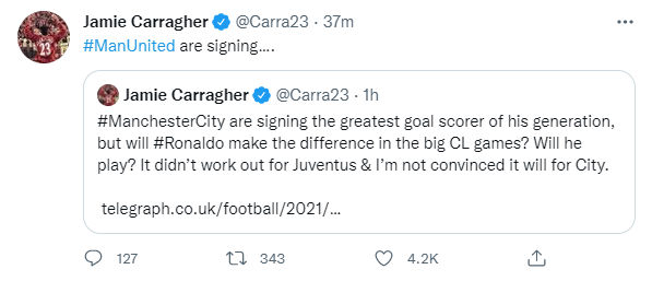 Carragher nhầm chút thôi mà... Carragher nhầm chút thôi mà...