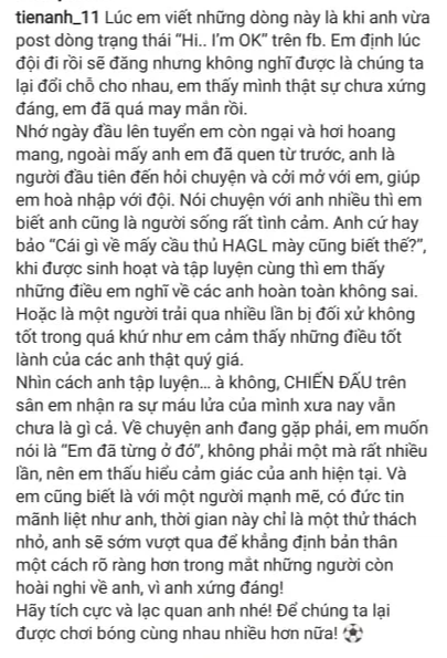 Lê Tiến Anh gửi tâm thư đầy xúc động gửi Minh Vương: &quot;Em nghĩ mình chưa xứng đáng&quot; - Ảnh 2.