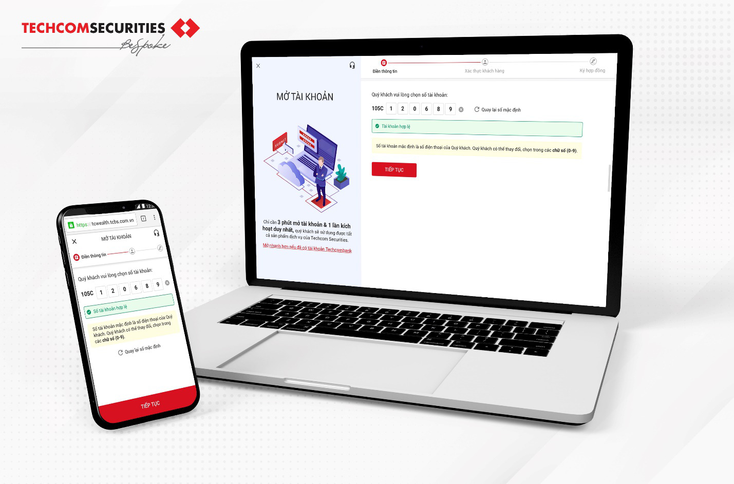 Tự chọn tài khoản chứng khoán TCBS số đẹp, miễn phí 100% online - Ảnh 1.