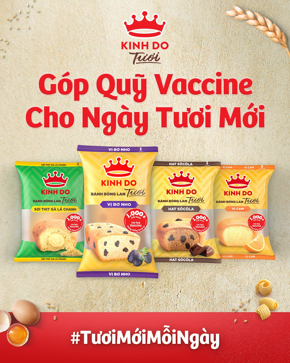 Bánh Tươi Kinh Đô: Chung tay góp Quỹ Vaccine vượt qua Covid-19 - Ảnh 1.