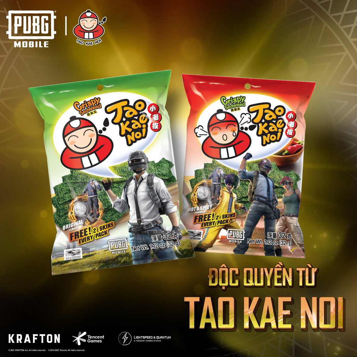 Đắm chìm trong chuỗi sự kiện hợp tác giữa PUBG Mobile và snack rong biển Tao Kae Noi - Ảnh 1.