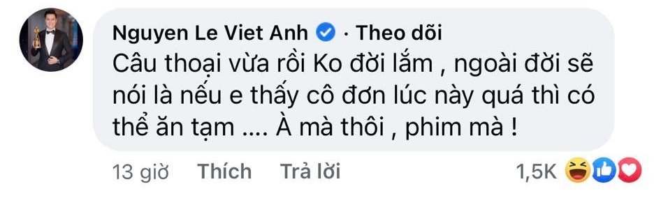 Việt Anh &quot;chê&quot; thoại phim Hương vị tình thân không &quot;đời&quot;, bình luận hài thế nào mà lên tới cả nghìn &quot;like&quot;? - Ảnh 3.