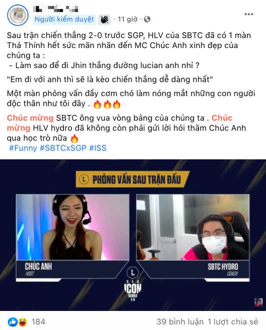 Phát “cẩu lương trong khi phỏng vấn, “thuyền” MC Chúc Anh và HLV Hydro chính thức “ra khơi - Ảnh 1.