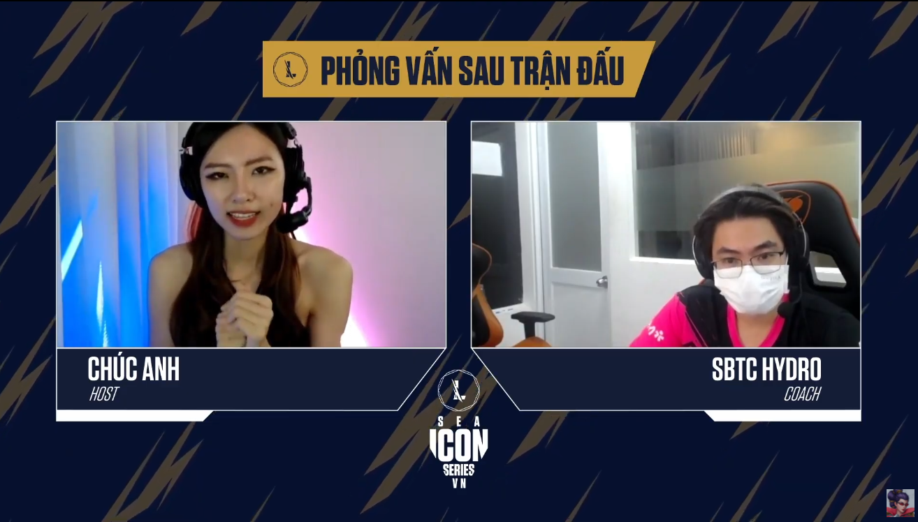 SBTC Esports &quot;vô đối&quot; vòng bảng, nhưng điểm nhấn là màn &quot;thả thính&quot; cực mạnh của HLV Hydro với MC Chúc Anh - Ảnh 2.