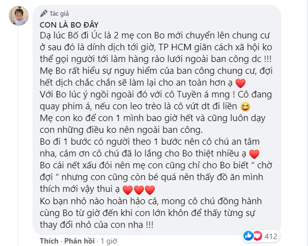 Bị nhắc nhở tình huống nguy hiểm khi để con trai 1 mình ngoài ban công, Hòa Minzy vội vàng thanh minh - Ảnh 4.