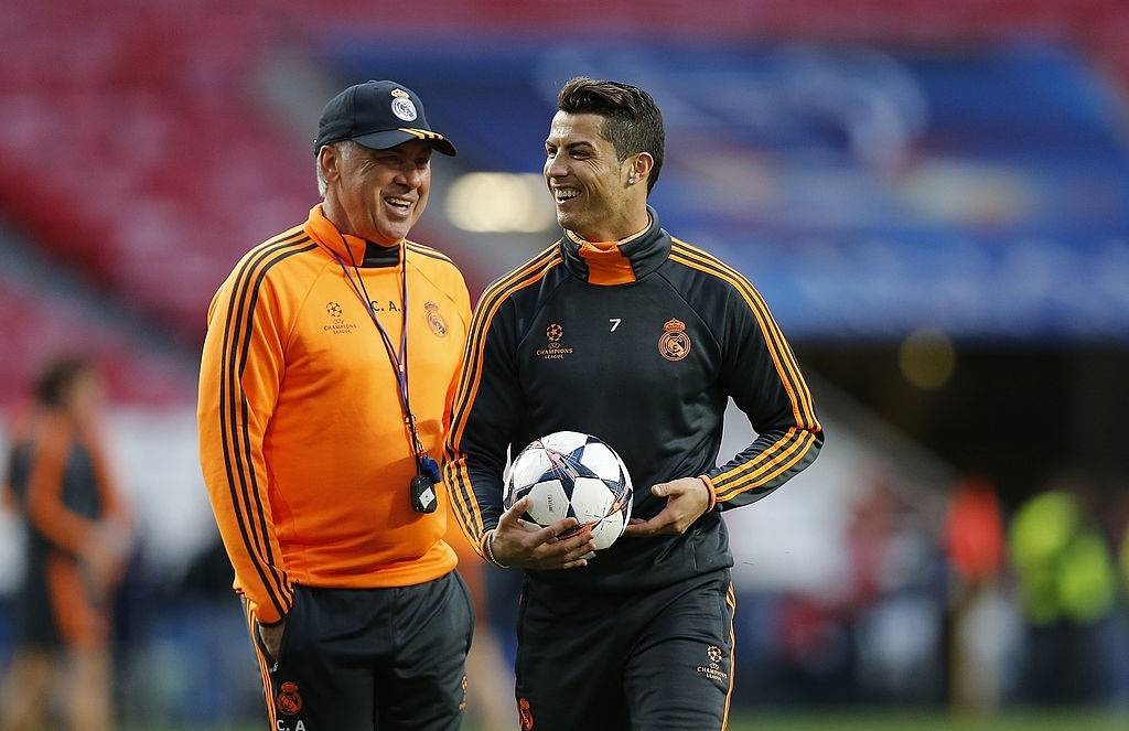 Ronaldo có mối quan hệ rất tốt với HLV Ancelotti