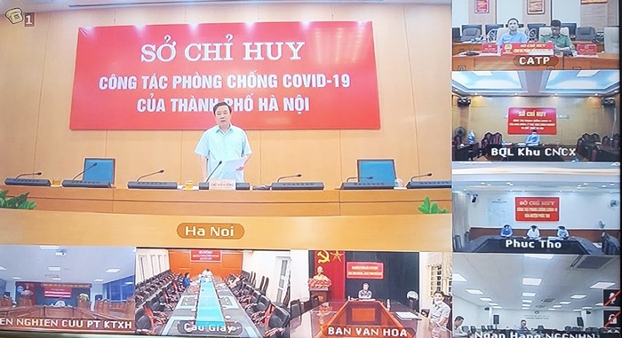 Cuộc hợp giao ban trực tuyến của Hà Nội